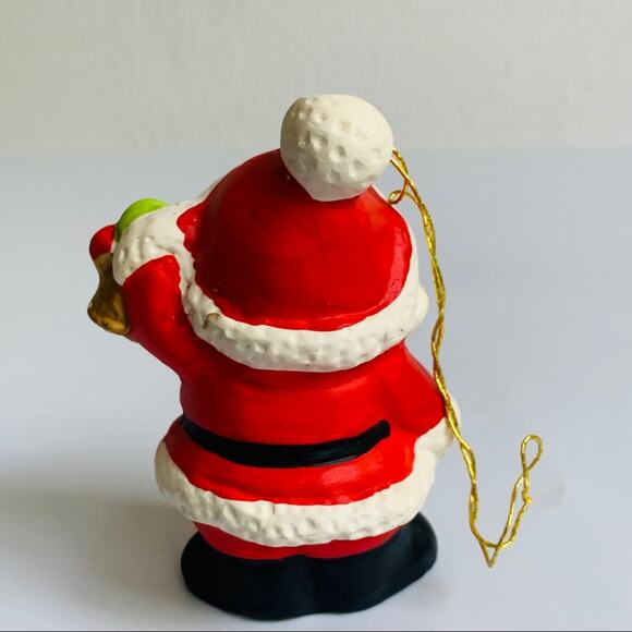 Vintage B & A Ceramic Santa Ornament - Picture 3 of 6